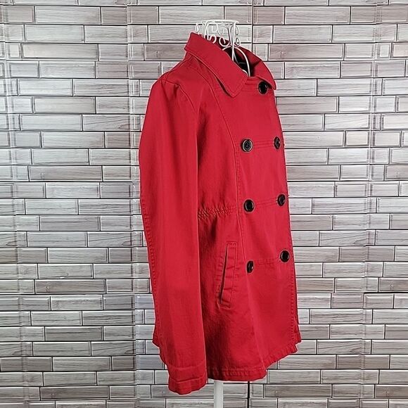 H&M red canvas jacket Juniors size 14 - Picture 6 of 12
